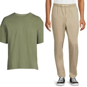 XL Men's Open Bottom Joggers & Oversized T-Shirt